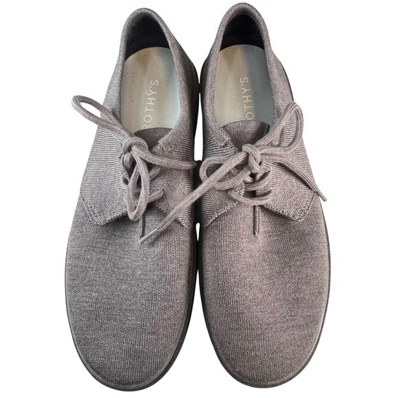 Rothy's Mens Loafers Gray Knit Upper Lace-Up Oxfords Everyday Casual Size 12.5 - Picture 1 of 7